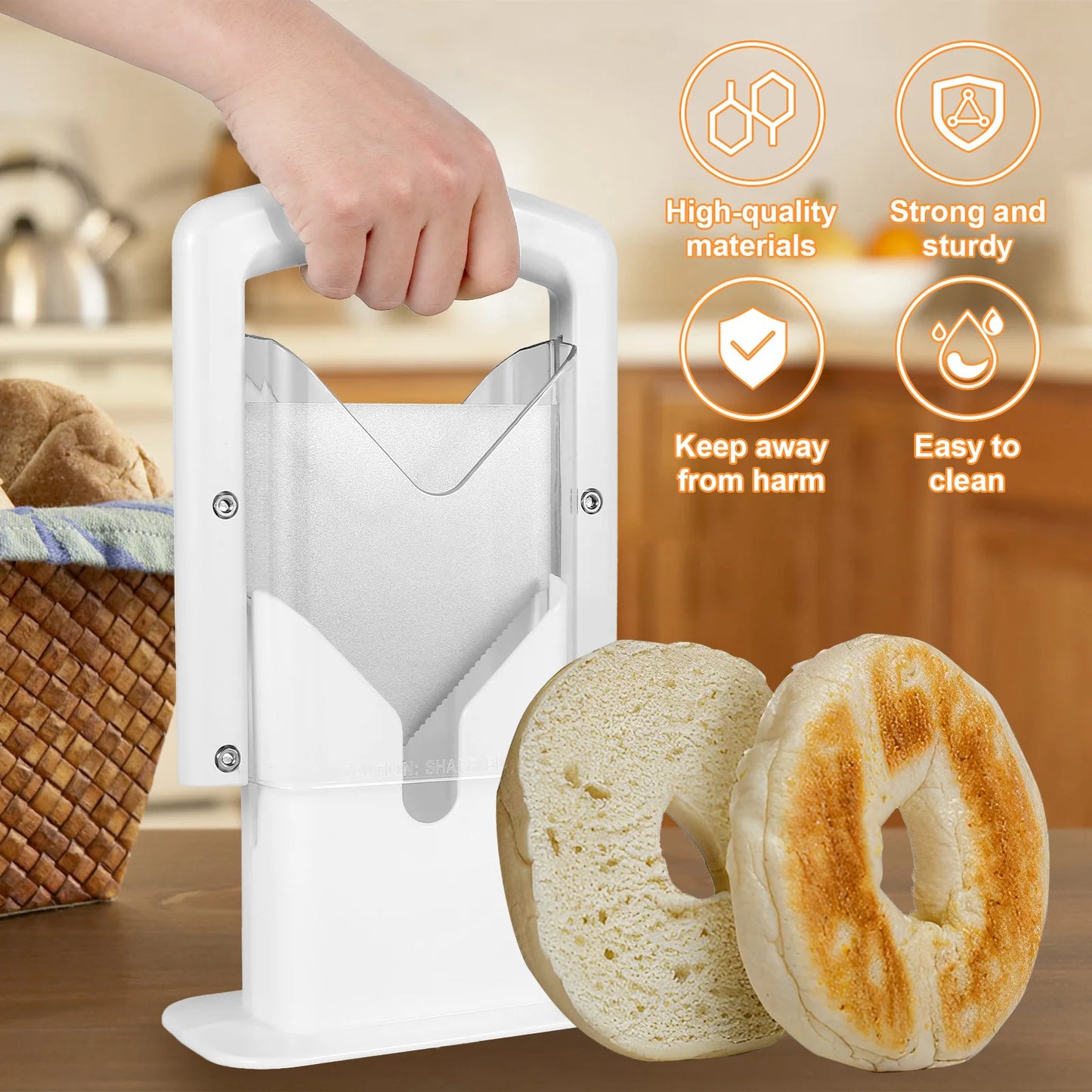 Bagel Slicer com Alça de Segurança