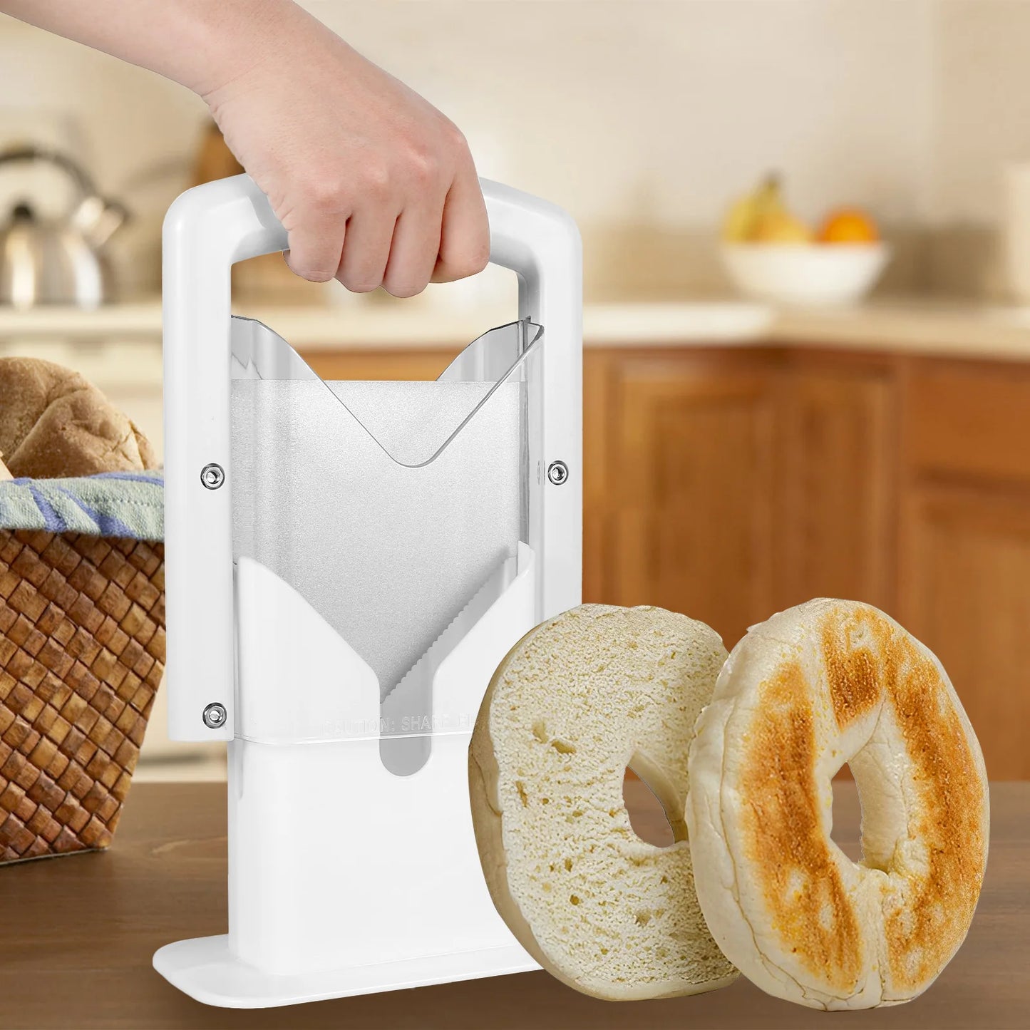 Bagel Slicer com Alça de Segurança